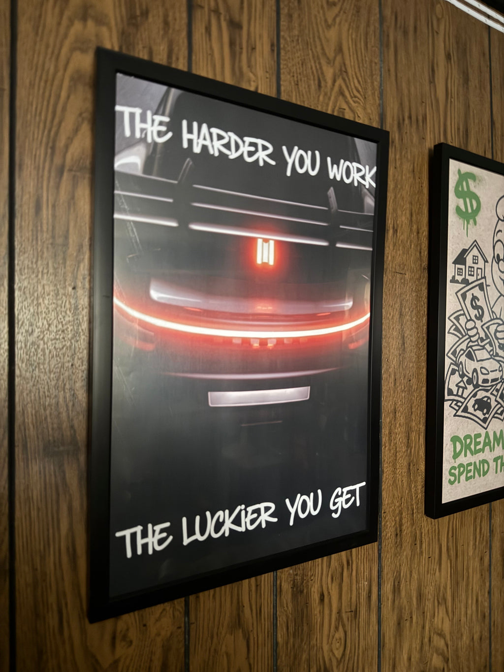 12x18 The Harder You Work The Luckier You Get