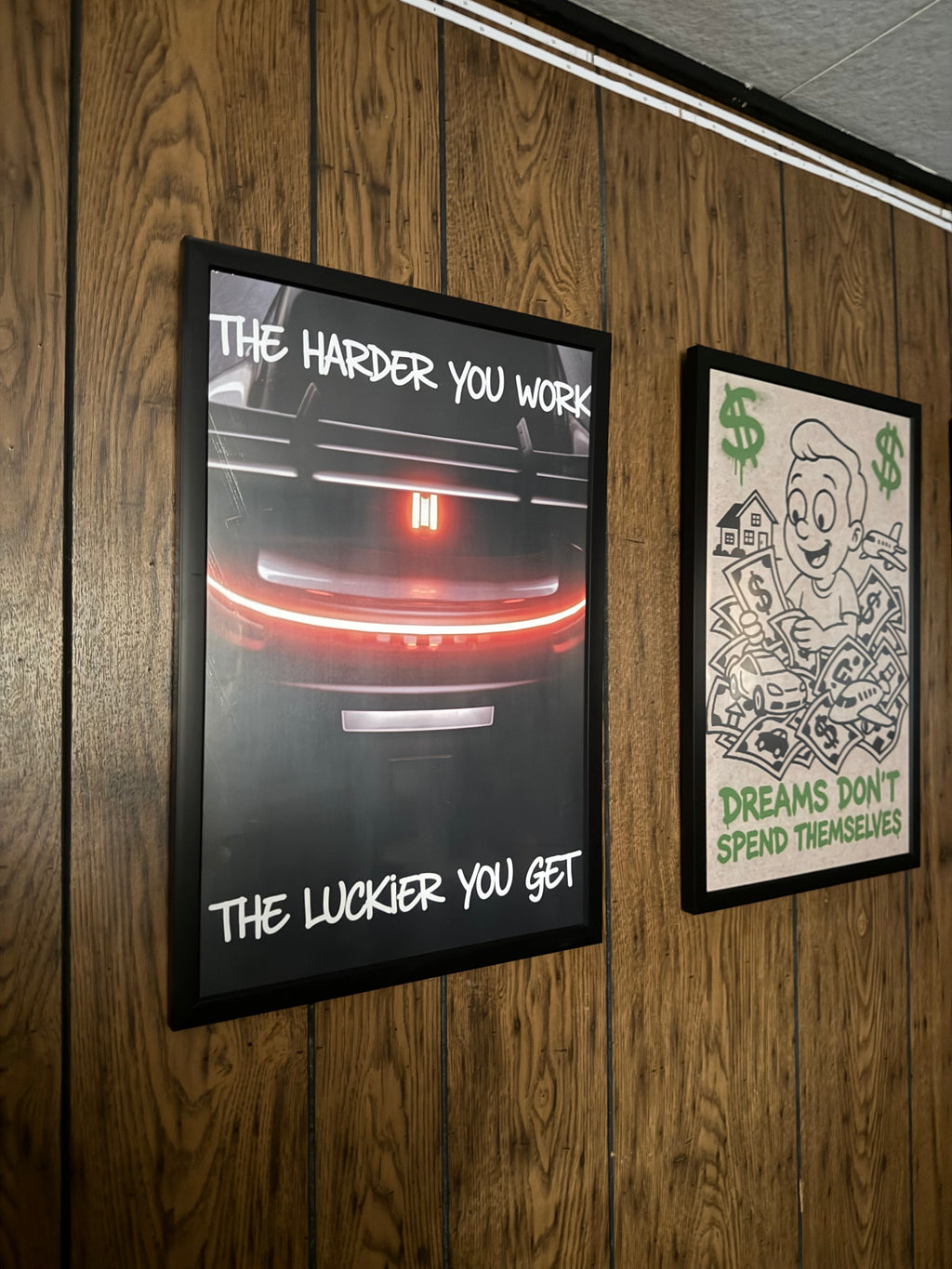 12x18 The Harder You Work The Luckier You Get