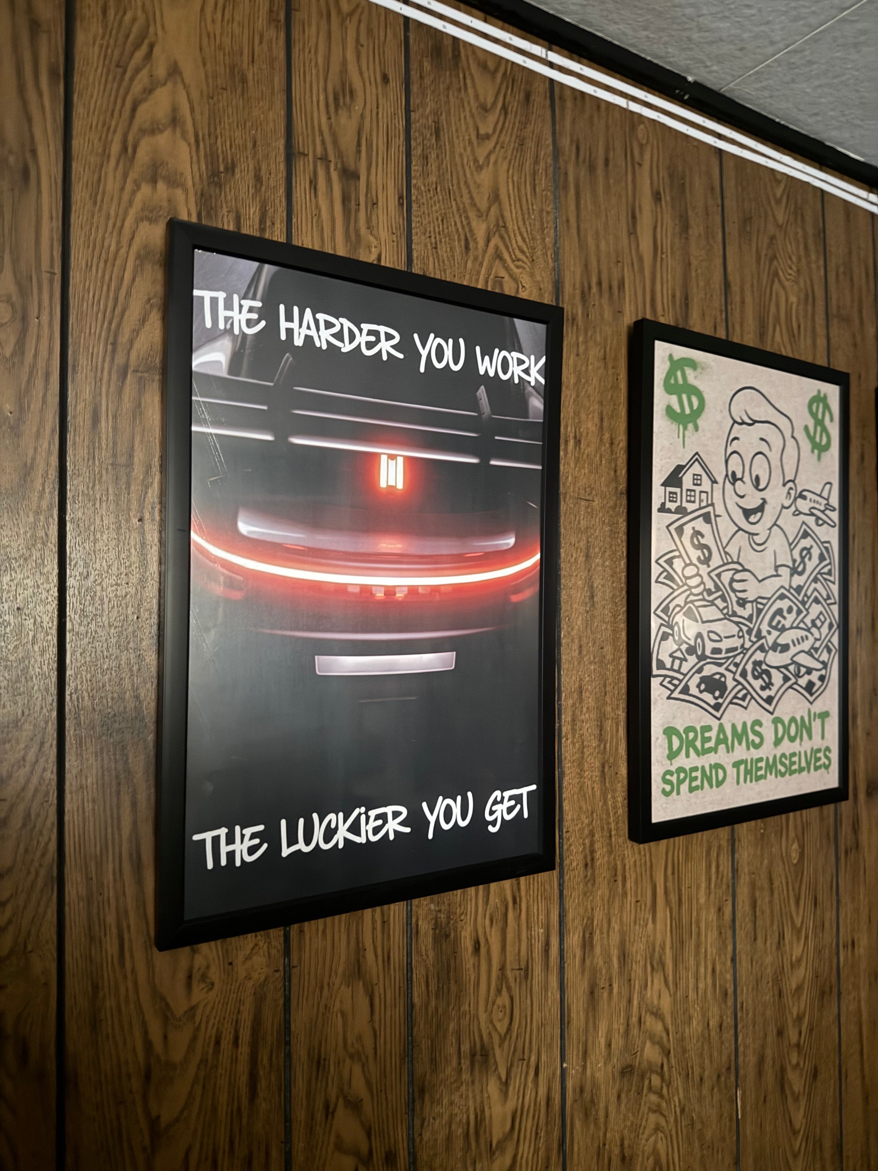 12x18 The Harder You Work The Luckier You Get