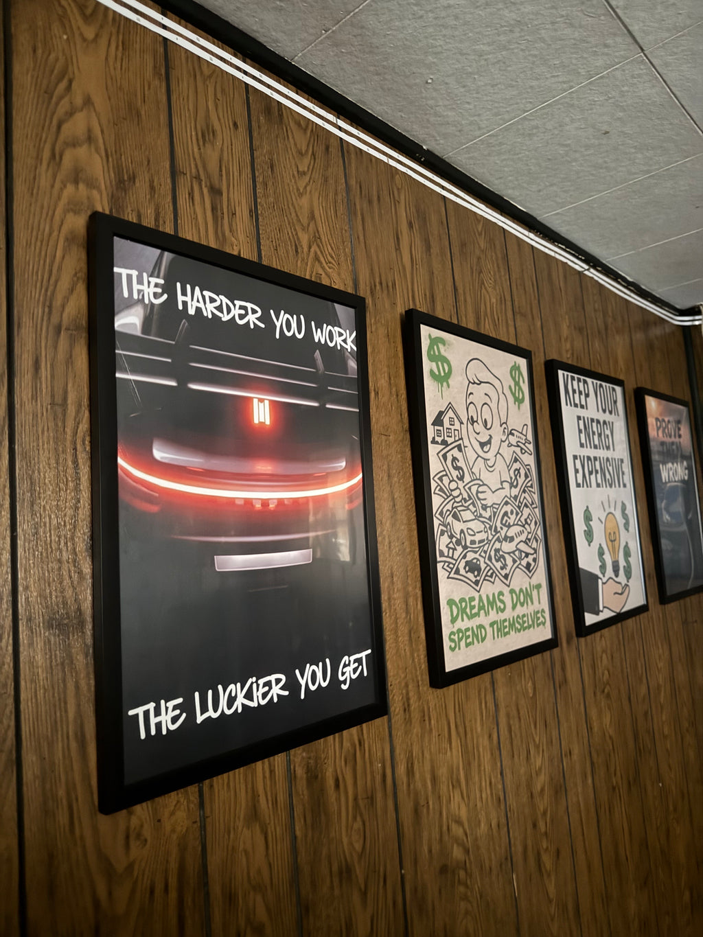 12x18 The Harder You Work The Luckier You Get